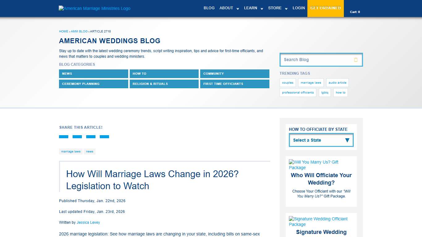 How Will Marriage Laws Change in 2026? Legislation to Watch AMM Blog